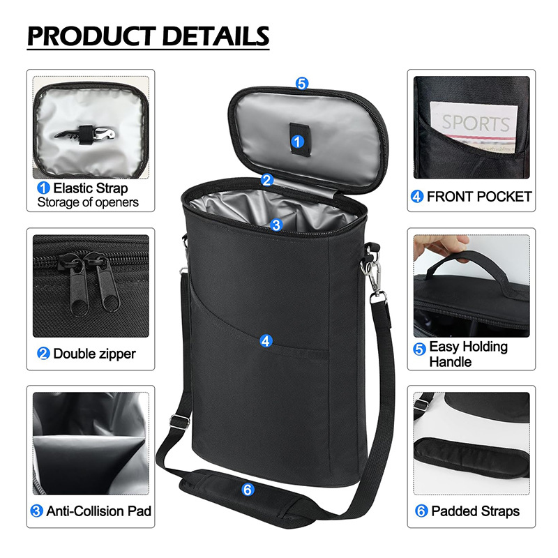 Tote Bag Sublimation - Wine Carrier Tote,Insulated Leakproof Wine Cooler