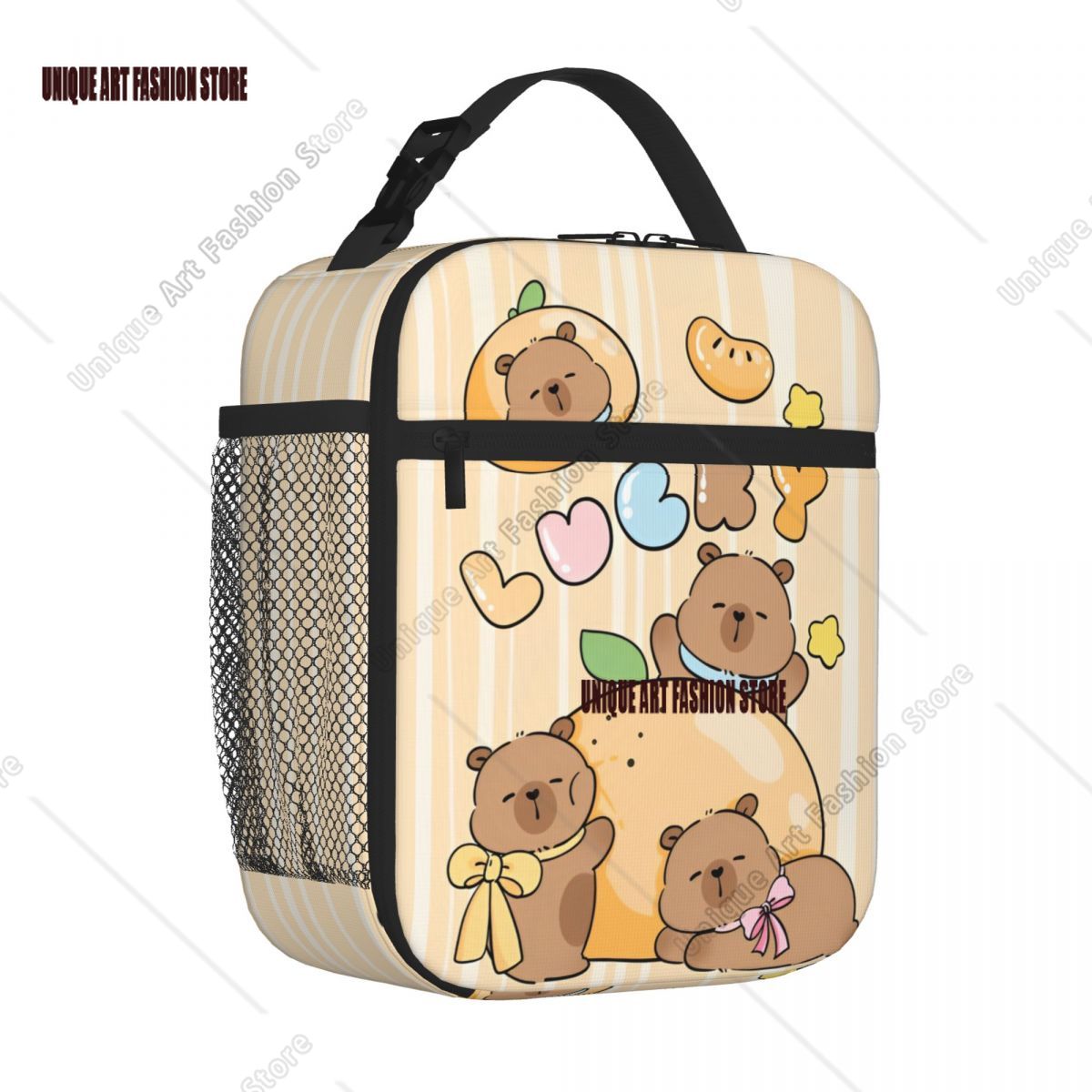 Tote Bag Sublimation - Cute Capybara Lucky Insulated Lunch Bags