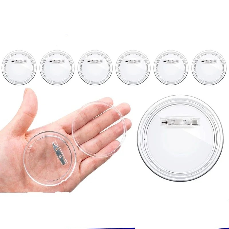 30pcs acrylic blank badge pin  - огляд і ціна Button Badge Blank
