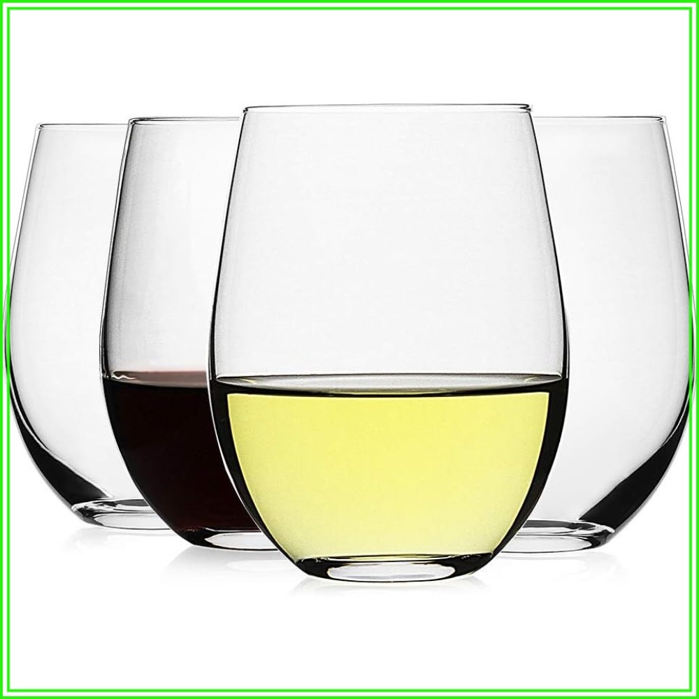 Stemless Wine Glasses Set of 4 - огляд і ціна Tumbler 20Oz White