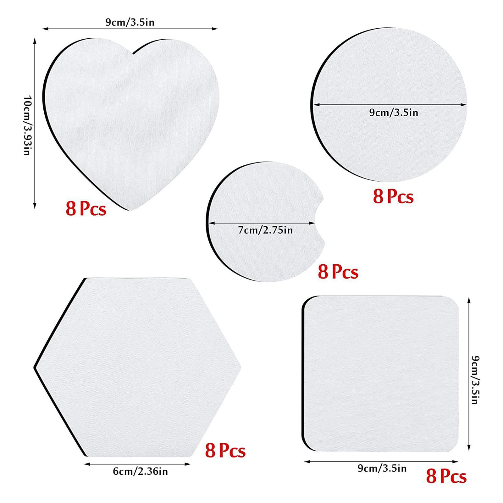 40Pcs Sublimation Cup Coasters - огляд і ціна Coaster Sublimation Blank