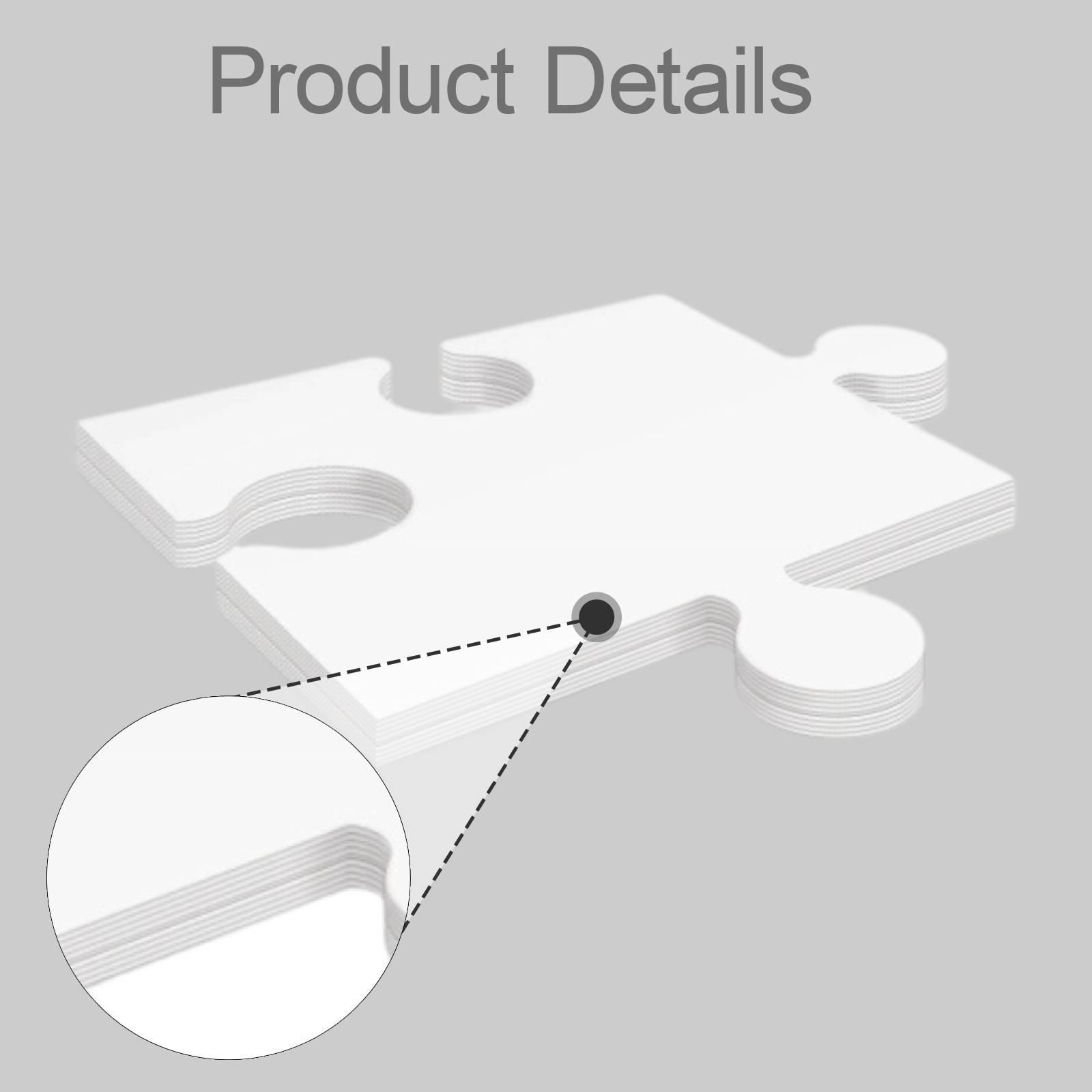 24Pcs White Cardboard Blank Ji - огляд і ціна Puzzle Blank White