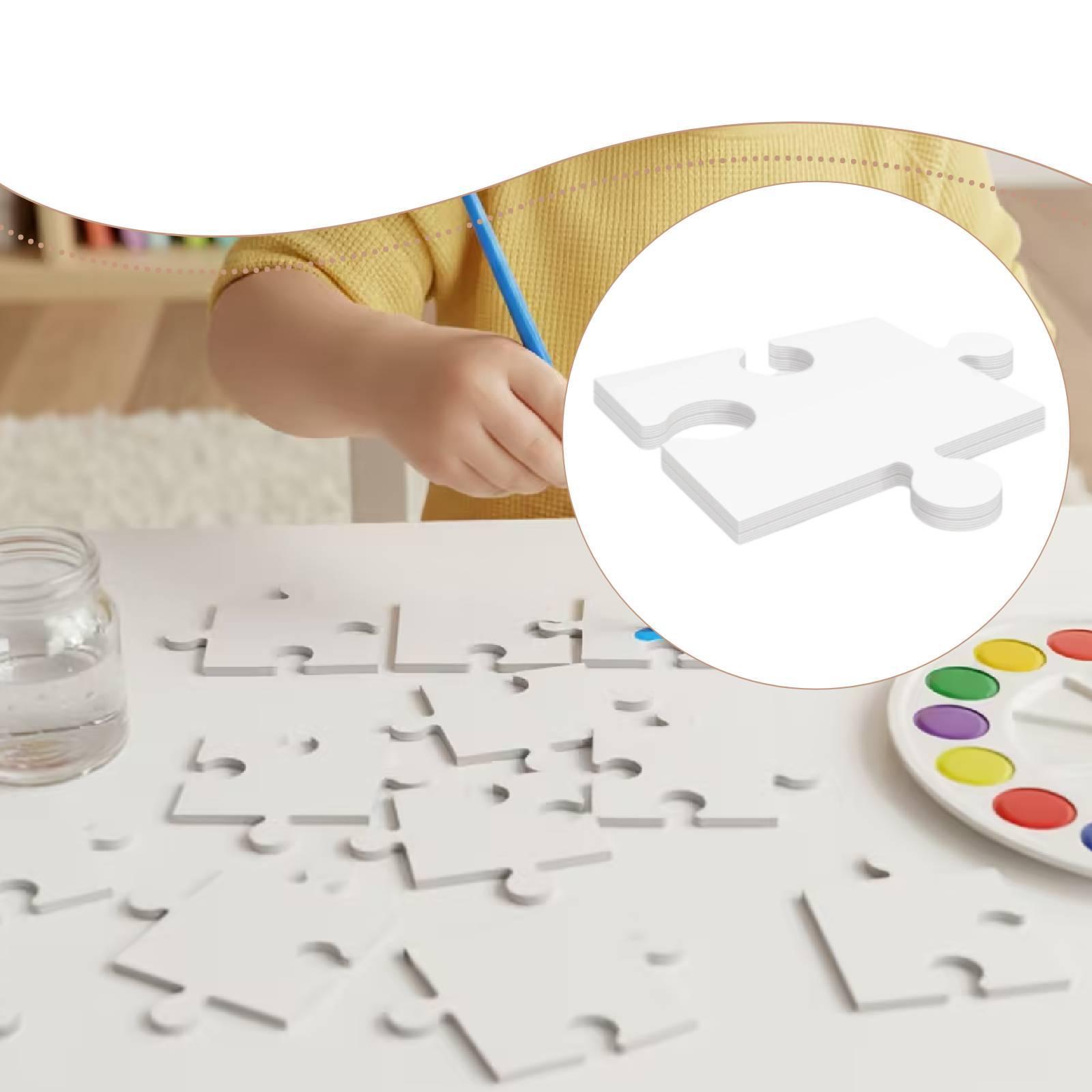 24x White Cardboard Blank Jigs - огляд і ціна Puzzle Blank White