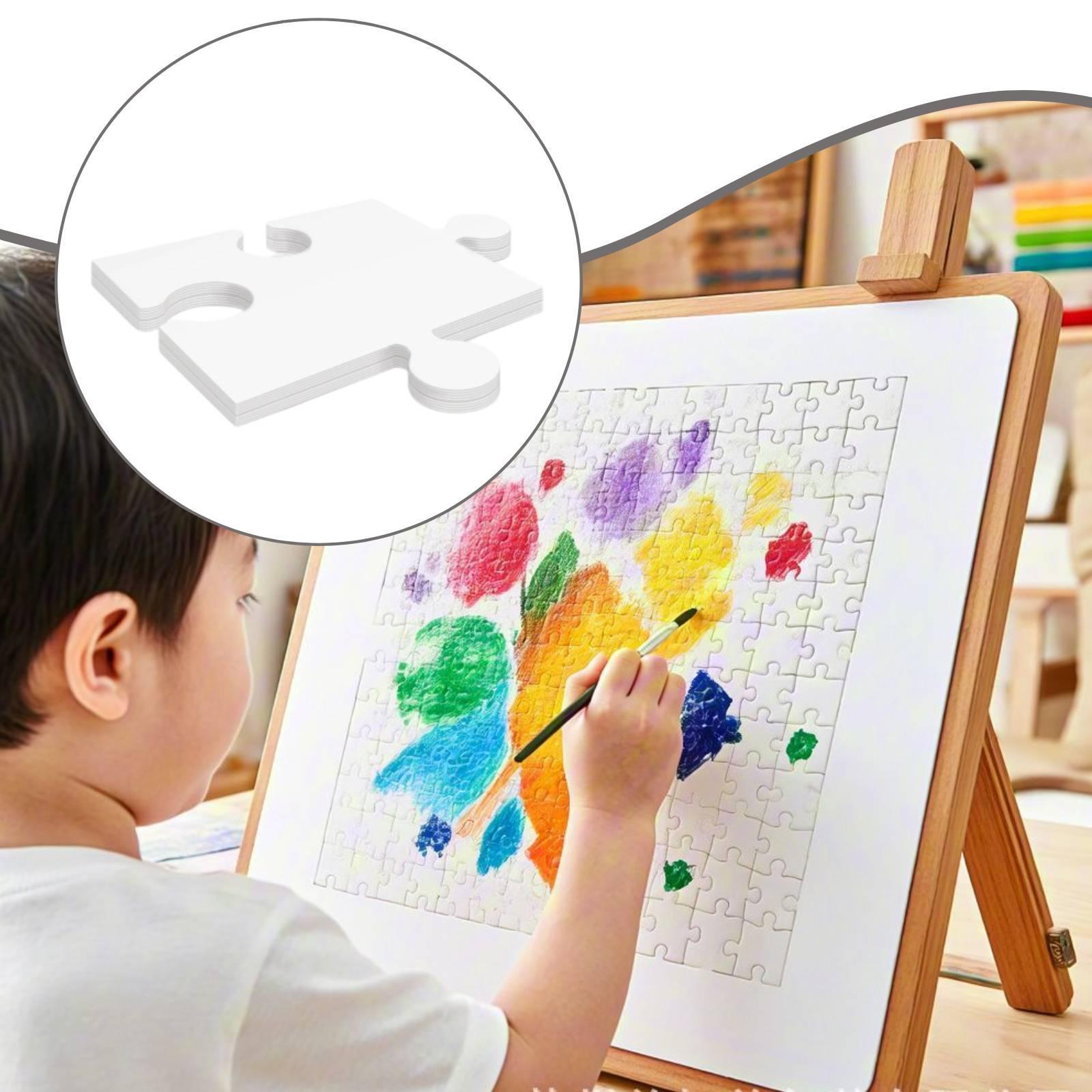 24x White Cardboard Blank Jigs - огляд і ціна Puzzle Blank White