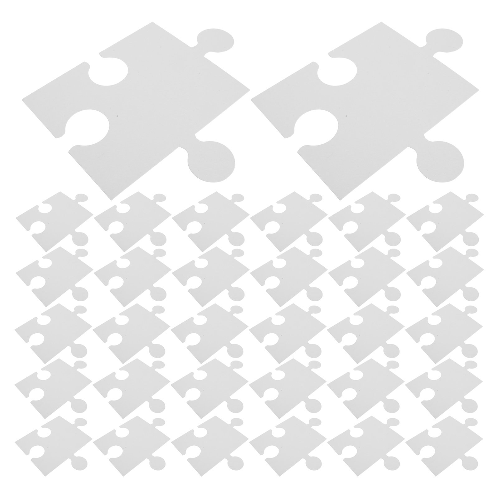 60Pcs Large White Blank Puzzle - огляд і ціна Puzzle Blank White