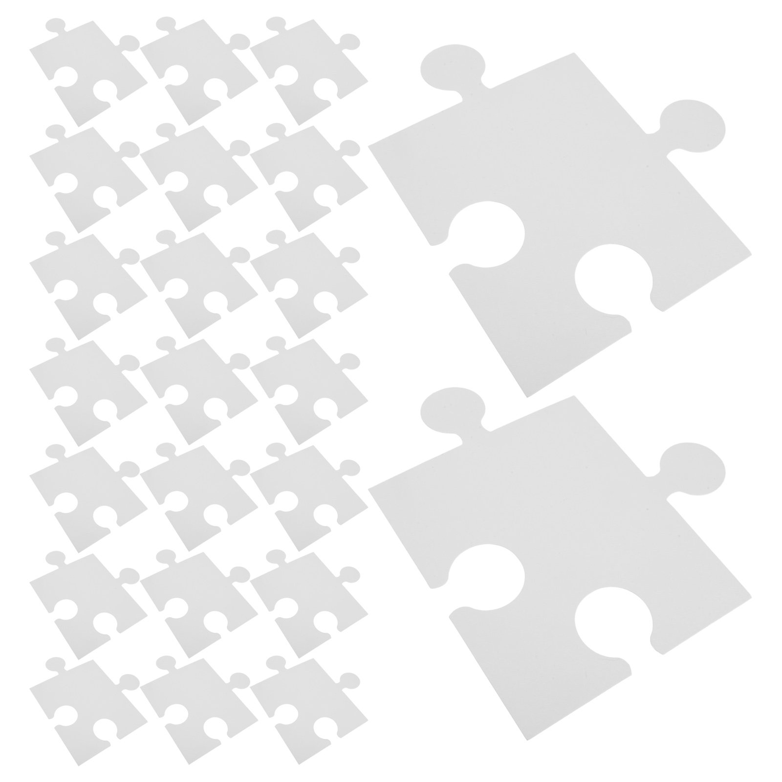 60Pcs Large White Blank Puzzle - огляд і ціна Puzzle Blank White